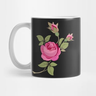 Pink rose retro style Mug